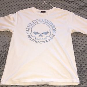 white long sleeve harley davidson shirt